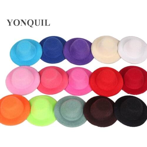 Multiple Color 5CM Mini Top Hats Cute Girl Party Headwear Show DIY Hair Accessories Party Occasion Hats Baby Hairstyle MYQH013