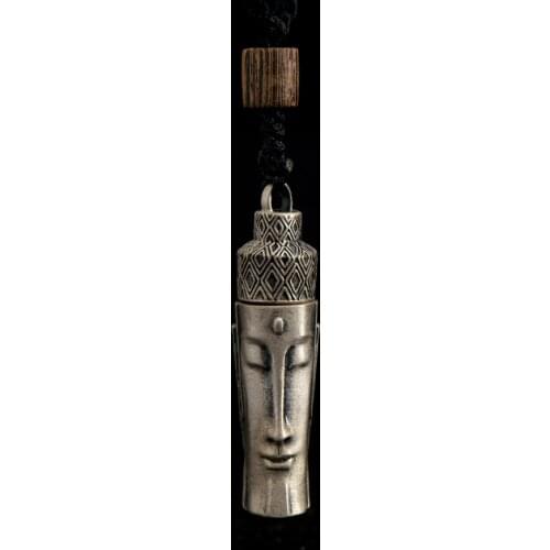 925 Sterling Silver ash necklace Urn Pendants Cremation Jewelry Keepsake Buddha head Necklace for Men Women pendants with Box