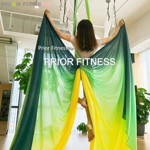 2020 15Yards/13.7m colorful Flying aerial silks Yoga Ombre Trapeze Sling Extension Straps Antigravity Nylon ariel Yoga Swing