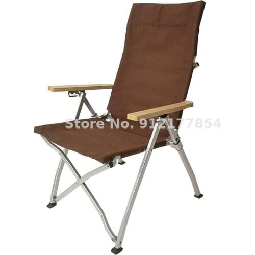 Adjustable angle aluminum alloy folding chair outdoor large fishing chair siesta camping recliner