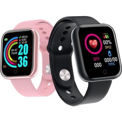 Y68 smart watch 1.44 screen step counter sleep monitoring custom dial UI multiple health watch smart sports bracelet