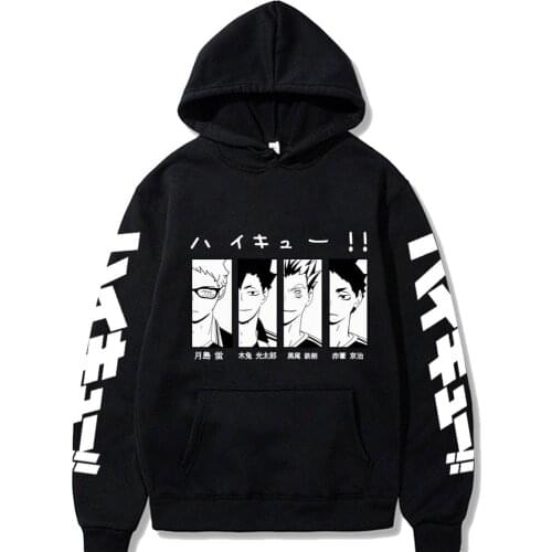 Anime Haikyuu Unisex Hoodies Harajuku Karasuno Fly High Printed Mens Streetwear Casual Long Sleeve Oversize Itself Sweatshirts