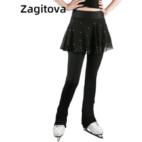 Figure Skating Training Suit Girl Skating Suit Pants Children Adult Fall Resistant Skilt Butt Protector With Shining Diamonds