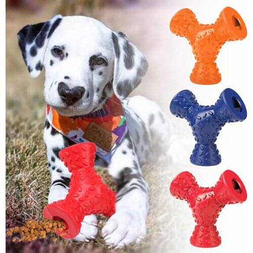 Unique Interactive Dog Food Dispensing Toys IQ Puzzle Training Chew Toys Tooth Cleaning Natural Rubber Bite Pets Toys for Dog