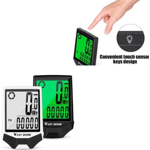 Bicycle Computer Waterproof Wireless Large Screen Bike Code Table English Luminous Anti-jamming Speedometer Bike Accessories