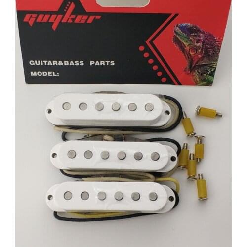 Vintage single plus Electric guitar pickups three single white aluminum nickel cobalt single coil pickups