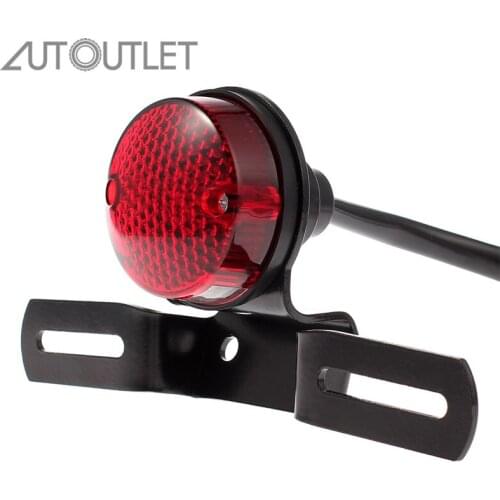 AUTOUTLET Motorcycle Tail Brake Stop Light Tail Light Motorbike Accessories Moto Rear Lights Cafe Racer DC 12V