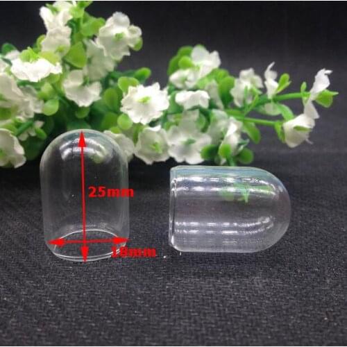 10pieces Transparent 25*18mm empty tube glass globe bubble dome bottle sample jar vial pendant necklace pendant jewelry findings