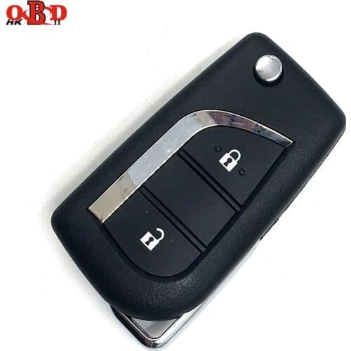 HKOBDII 2 Buttons Folding Remote Car Key With 4D67/G/4C chip For Toyota Corolla RAV4(315MHz) before 2013 Model
