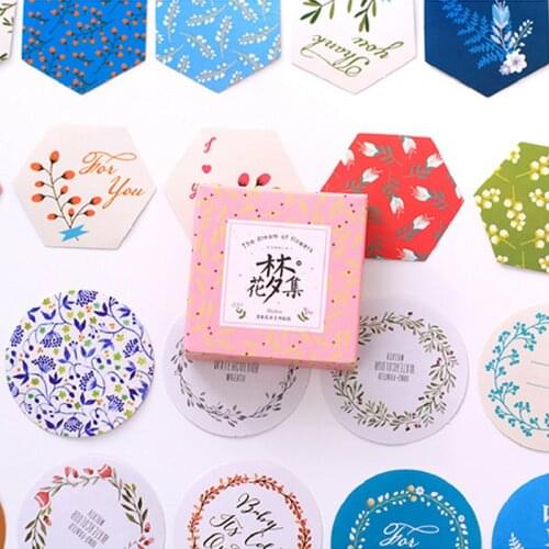 40 Pcs/ Box Floral Cloth Texture Fresh Mini Paper Sticker Decoration DIY Diary Scrapbooking Seal Sticker Kawaii Stationery