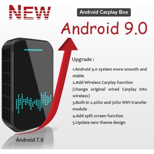 CarPlay AI Box New Version 4+32G With Android 9.0 Support Mirror Link Car Multimedia TV Box Plug and Play