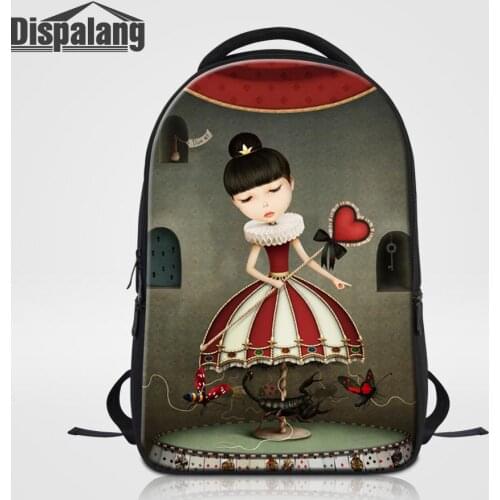 Dispalang Women New Laptop Backpack Cartoon Doll Travel Rucksack Large Capacity Multifunctional Schoolbag For Teenage Girls Bags