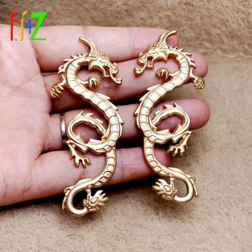 F.J4Z Hot Womens Alloy Earrings Fashion Vintage Power Dragon Earrings Chinese Stylish Statement Drop Earrings Gifts Dropship
