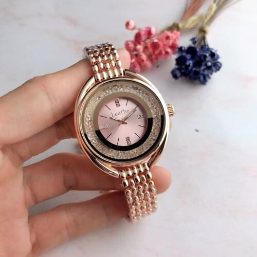 Hot Sell Fashion Silver Gold Stainless Brand Womens Watch Diamond Ladies Quartz Watches Female Clock Montre Femme Relogios