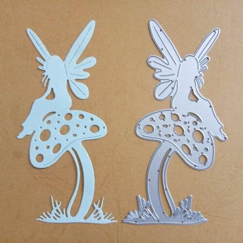 Hemere Flower Fairy on Mushroom Metal Cutting Dies Scrapbooking Photo Album Embossing Paper Decorative Crafts Die Cut 2019 new