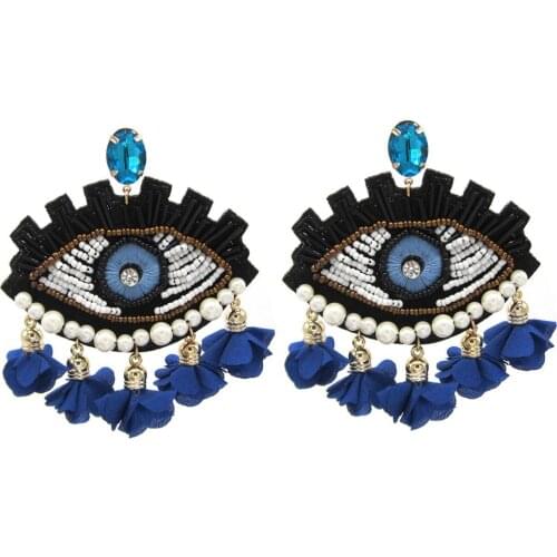 Exaggerated Big Drop Statement Earrings Beautiful Tassel Flower Earrings Fashion New Jewelry Orecchini Bijoux Femme