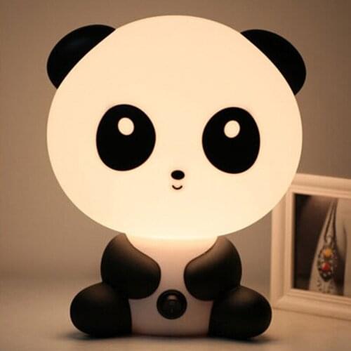 Lovely Bed Lamp Night Lights Cartoon Panda Dog Shape Kids Night Sleeping Desk Table Lamp Light Holiday Gifts AC EU/US Plug