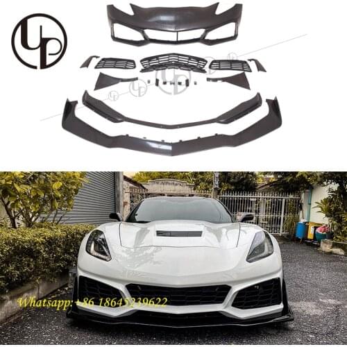 C7 ZR1 front bumper with front lip 2018y design for C7 Z06 PP material wide bumper