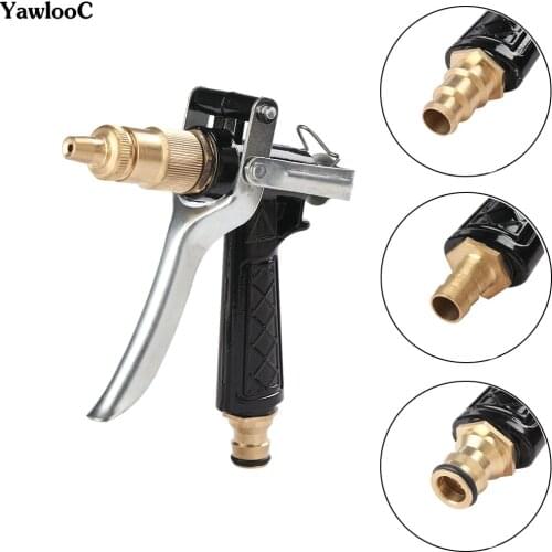 Hot Metal Hose Nozzle High Pressure Garden Auto Car Washing Water Gun Sprayer Adjustable Copper Hose Spray Nozzle Gun Wholesale