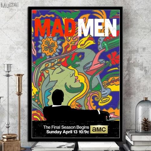 Mad Men Poster Hot TV Series Show Posters and Prints Canvas Painting Wall Art Picture for Living Room Home Decor