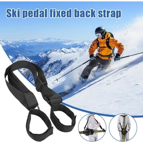 Ski Sling Shoulder Strap Pole Carrier Free Your Hand Hook and Loop Effortlessly Transport TUE88
