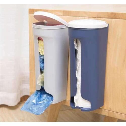 2/1Pcs PP Plastic Garbage Bag Storage Box Wall Hanging Bag Bathroom Paper Shoe Cover Storage Bins Organizer Kitchen Accessoy