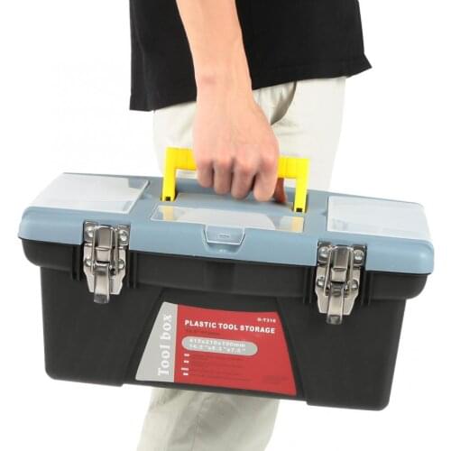 Portable Toolbox with Carrying Handle Hardware Storage Case Repair Tool Container