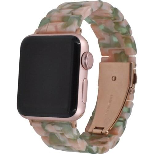New Resin Band for iWatch 44MM/42MM For Apple Watch 5 40mm 38mm Bracelet Stainless Steel Wrist Strap Series 5/4/3/2/1 Watchband