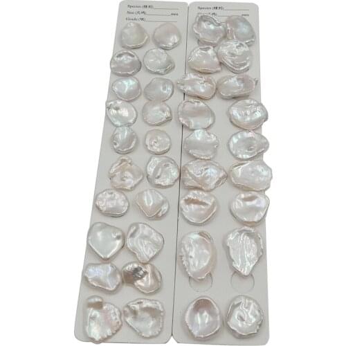 2 pcs in earring paired pearl beads, KESHI baroque PEARL ,100% nature freshwater baroque pearl. half hole drilled ,16-26 mm