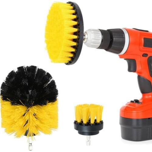 5pcs/3pcs Drill Brush Power Scrubber Cleaning Brush Extended Long Attachment Set Cleaning Kit For Car Bathroom Laundry Room