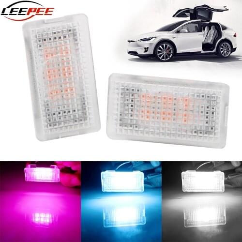 LEEPEE LED Light For Tesla Model 3 Model S Model X Car Accessories Interior Trunk Atmosphere Lamp Reading Light Welcome Light