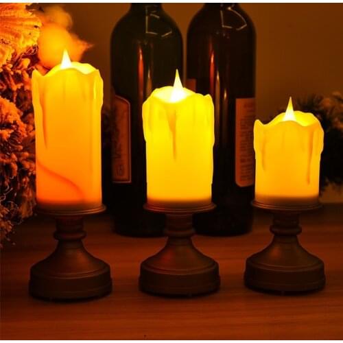 LED Candles Light Tealight Romantic Creative Candles Lamp Electronic Votive Flameless Halloween Home Decoration Accessories