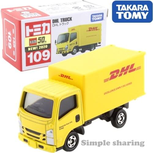Takara Tomy Tomica No.109 DHL Truck Car Hot Pop Kids Toys Motor Vehicle Diecast Metal Model