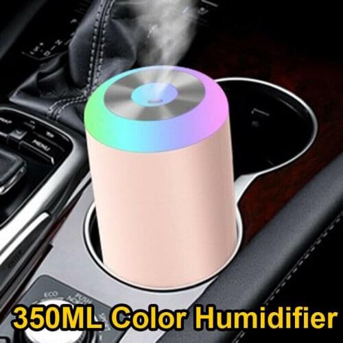 USB 350ML LED Mini Car Humidifier Air Purifier Essential Oil Aroma Diffuser for Home Office