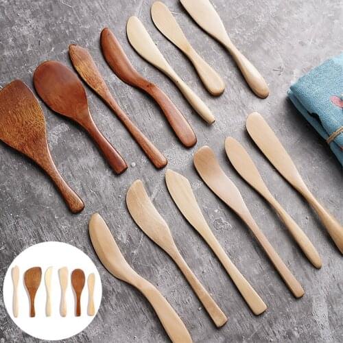 1pcs Wooden Marmalade Butter Knife Dinner Knives Tabeware with Thick Handle High Quality Cake Knife