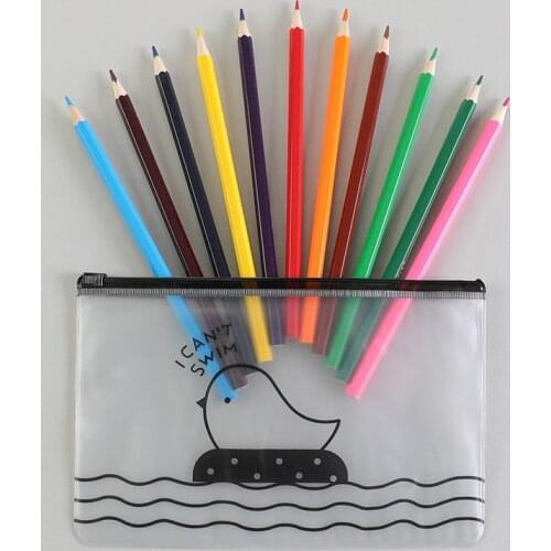 1 PCS Korea School Stationery Lovely Cute Kawaii Creative PVC Envelope Transparent Bag Chicken Translucent Folder Pencil Case