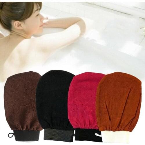 1pcs New Shower Bath Scrub Glove Exfoliating Body Massages Scrub Facial Mitt Removal Towel Exfoliate Body Peeling Massage Glove