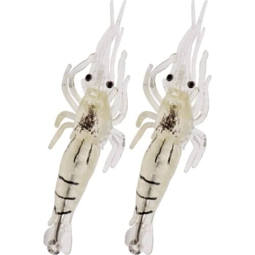 10Pcs/Lot Silicone Baits 5cm 1.5g Soft Fishing Lure Artificial Shrimp Bait Sea Fishing Winter Fishing