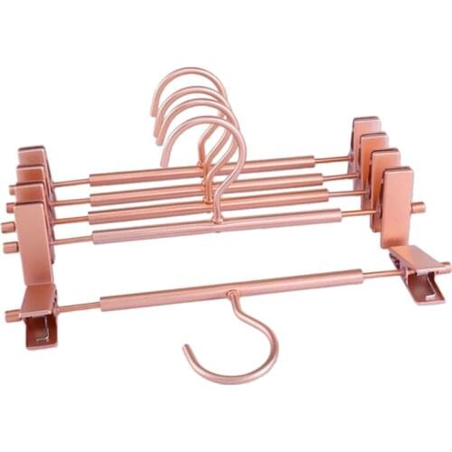10 Pieces Of High-Strength Strong Rose Gold Pants Skirt Bottom Hanger with Clip