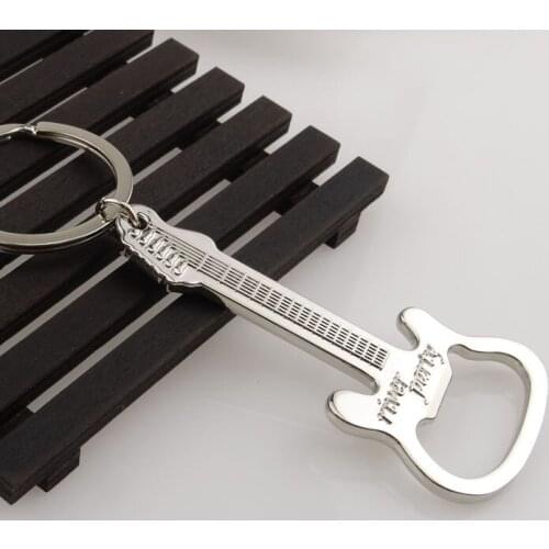 200pcs/lot beer guitar bottle opener key ring