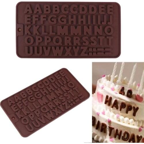 26 Alphabet Heart Silicone Chocolate Mold DIY Fondant Cake Decor Jelly Mould Kitchen Baking Tool