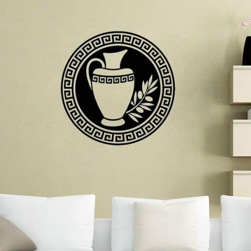 Antique Jug Olive Branch Wall Sticker Home Decor Living Room Bedroom Wall Art Murals Wallpaper Poster Vinyl Decoration