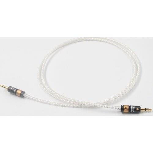 3.5mm Male To 3.5mm Male Odin 7N Silver Plated Audio Stereo Cable 3.5mm Jack Audio Cable For Car Headphone Adapter Jack 3.5 mm