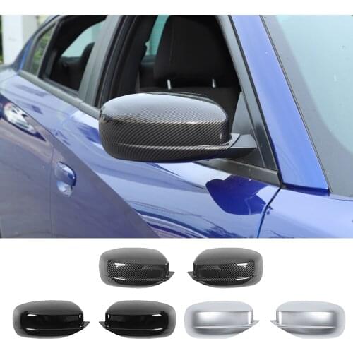 Car Stickers For Dodge Charger 2010+ ABS Side Rearview Mirror Caps Decoration Cover Trim Exterior Accessories