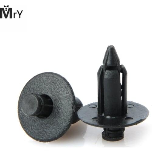100Pcs 8mm Hole Car Fastener Plastic Rivet Bike Fairing Trim Clips For Honda Yamaha Suzuki Kawasaki Auto Fastener Car Styling