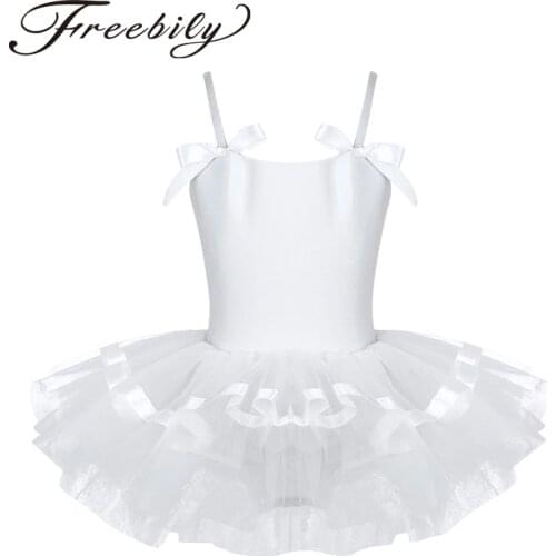 White Kids Girls Professional Ballet Dress Gymnastics Leotard For Girl Child Ballet Tutu Dress Dance Clothes Beautiful Dancewear