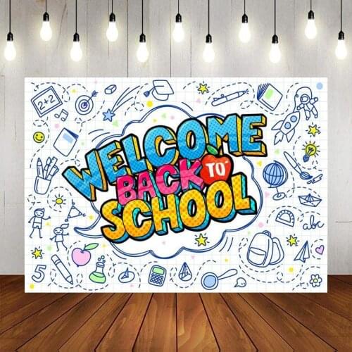 Welcome Back To School Season Series Background Student Party Decoration Studio Photography Cloth Can Be Customized