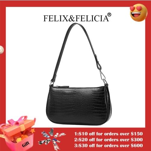 FELIX&FELICIA Brand Leather Fashion Shoulder Bags Women High Quality Designer Luxury Handbags Zipper Mini Bag