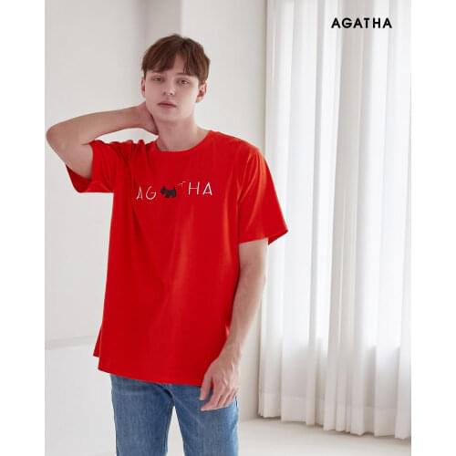 AGATHA Scottie Rear Film Round Short-Sleeved T-Shirt [AGT212TS212]