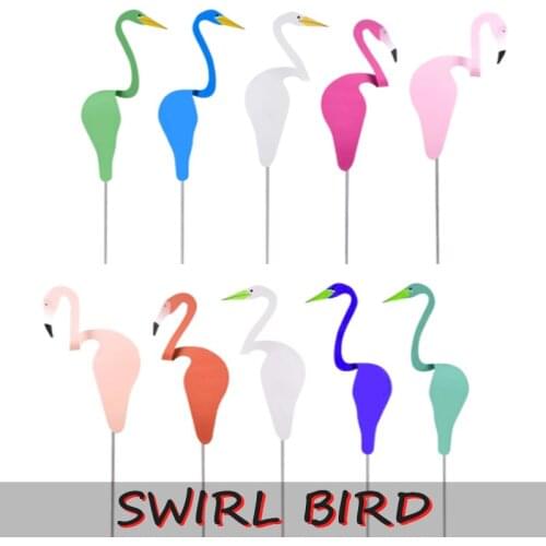 Wind Indicator Whimsical Rotating Bird Sculpture Garden Flamingo Gorgeous Unique Dynamic Bird Spinner Garden Yard Decoration